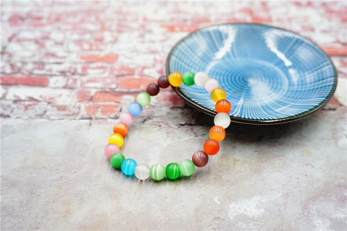 Wholesale Colorful Artificial Cat's Eye Stone Bracelet